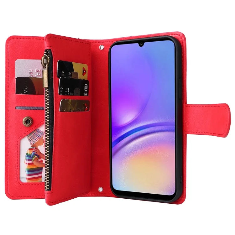 For Samsung Galaxy A05 4G Case Zipper Pocket Wallet Phone Leather Cover