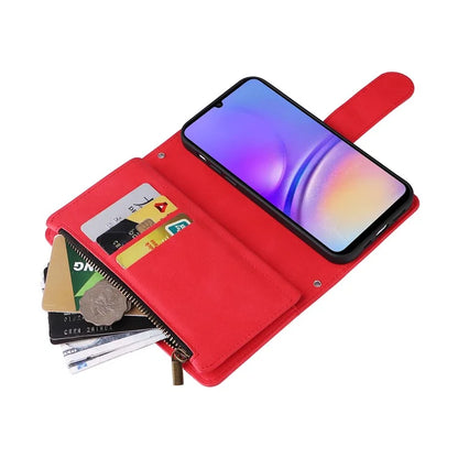 For Samsung Galaxy A05 4G Case Zipper Pocket Wallet Phone Leather Cover