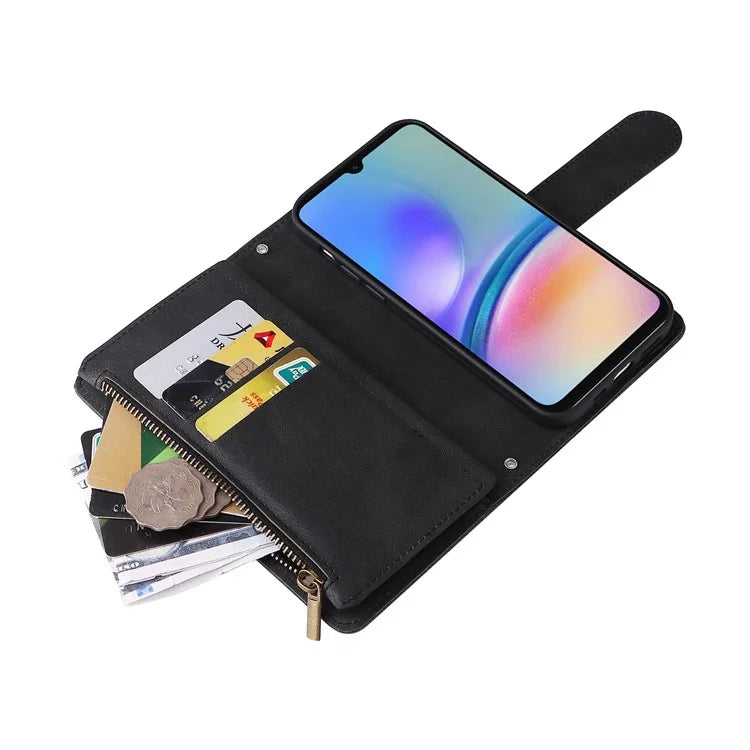 For Samsung Galaxy A05s 4G Case Multiple Card Slots Leather Stand Phone Cover