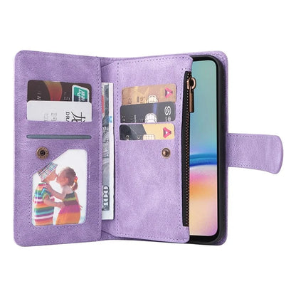 For Samsung Galaxy A05s 4G Case Multiple Card Slots Leather Stand Phone Cover