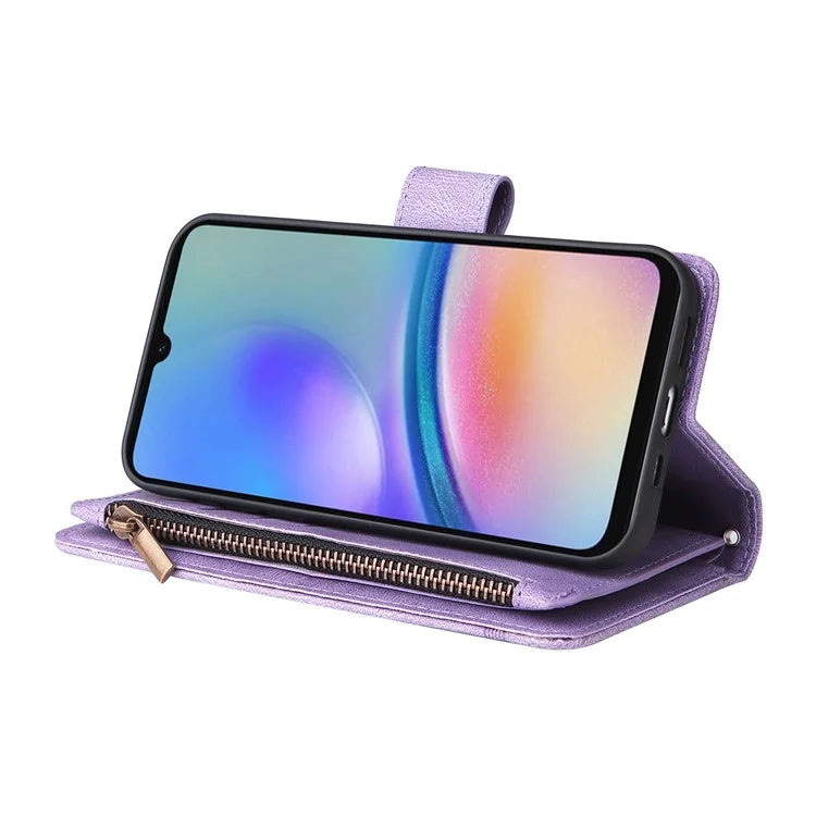For Samsung Galaxy A05s 4G Case Multiple Card Slots Leather Stand Phone Cover