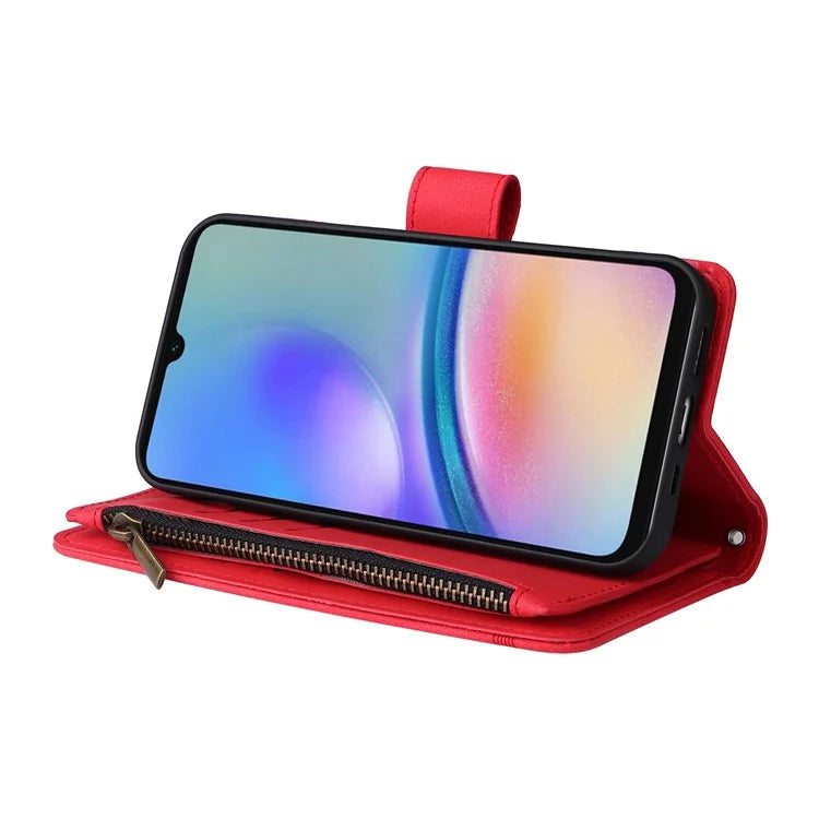 For Samsung Galaxy A05s 4G Case Multiple Card Slots Leather Stand Phone Cover