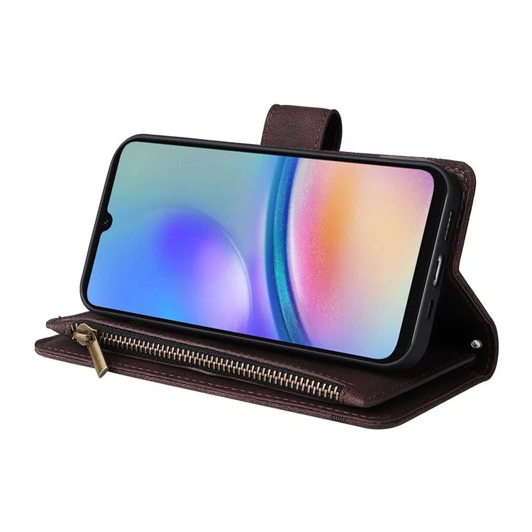 For Samsung Galaxy A05s 4G Case Multiple Card Slots Leather Stand Phone Cover