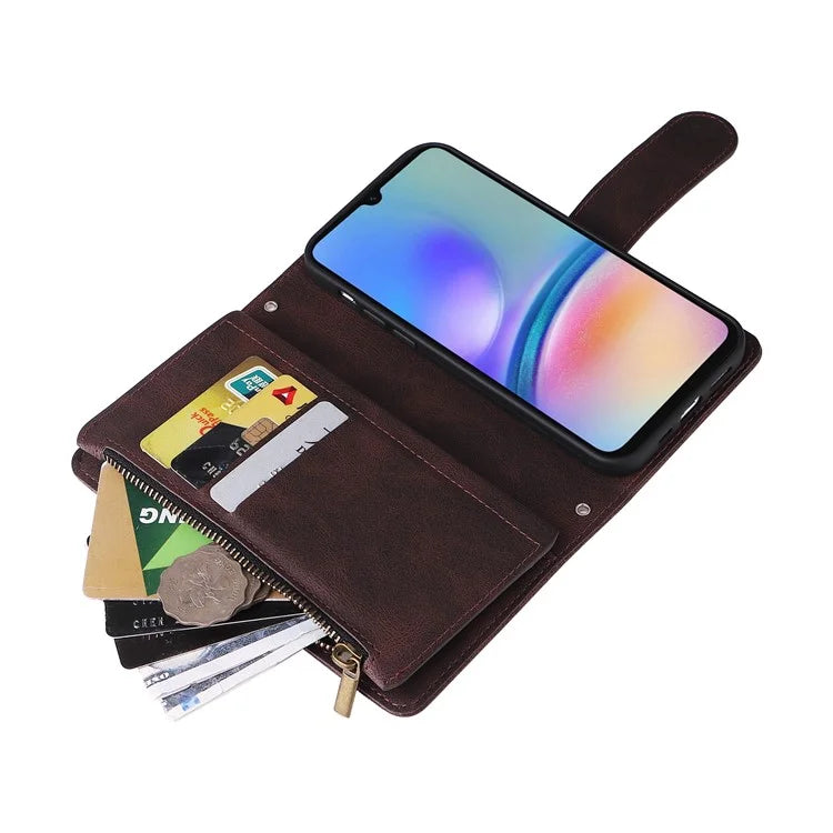 For Samsung Galaxy A05s 4G Case Multiple Card Slots Leather Stand Phone Cover