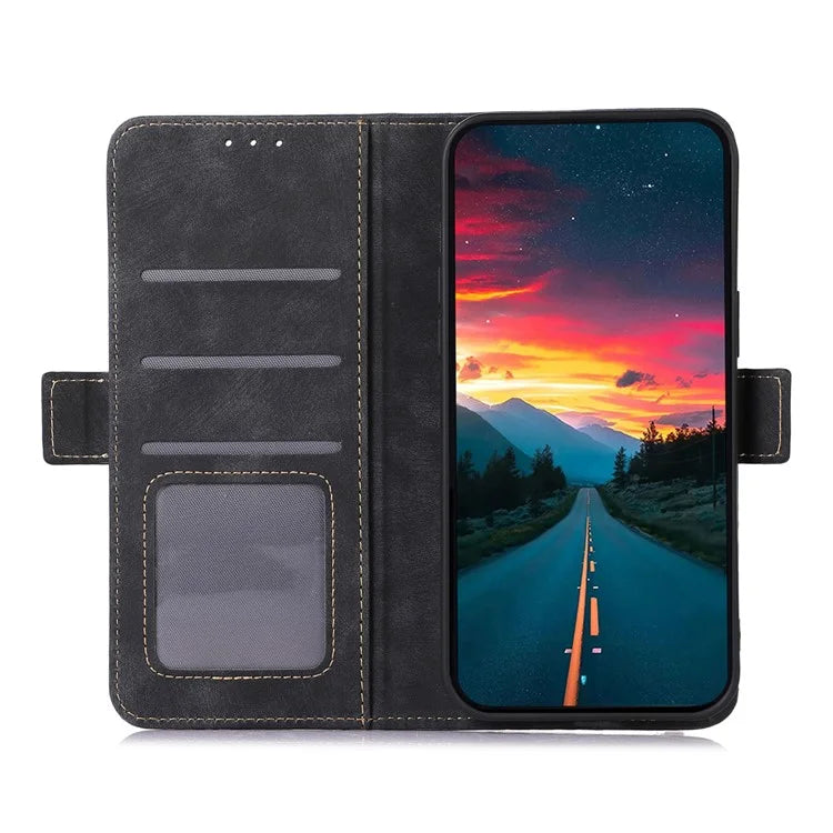 ABEEL For Samsung Galaxy A25 5G (Global) (161.0 x 76.5 x 8.3mm) Case Magnetic Clasp Leather Wallet Cover