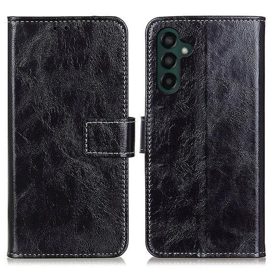 For Samsung Galaxy A25 5G (Global) (161.0 x 76.5 x 8.3mm) Case Retro Crazy Horse Texture Wallet Leather Cover