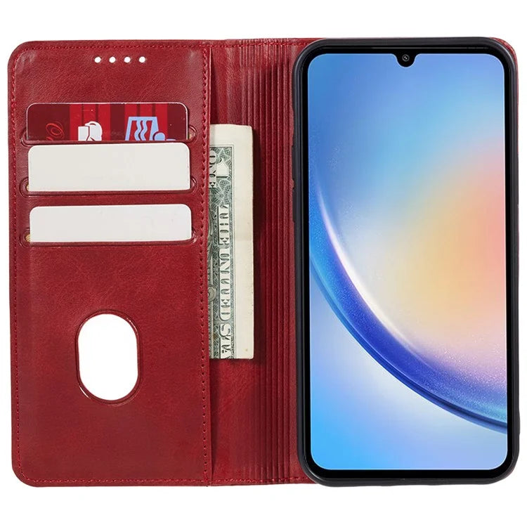 For Samsung Galaxy A05 4G Case Magnetic Auto Closing Phone Leather Cover