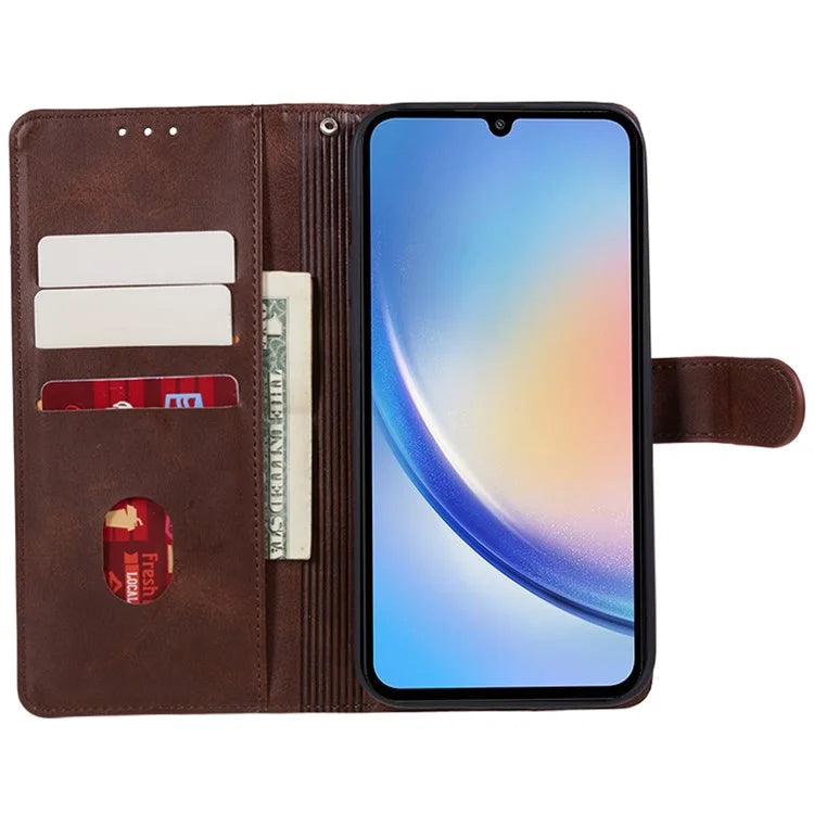 For Samsung Galaxy A05 4G Case Magnetic Clasp PU Leather Phone Wallet Cover