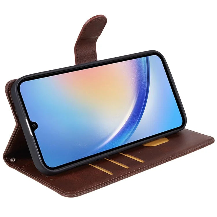 For Samsung Galaxy A05 4G Case Magnetic Clasp PU Leather Phone Wallet Cover