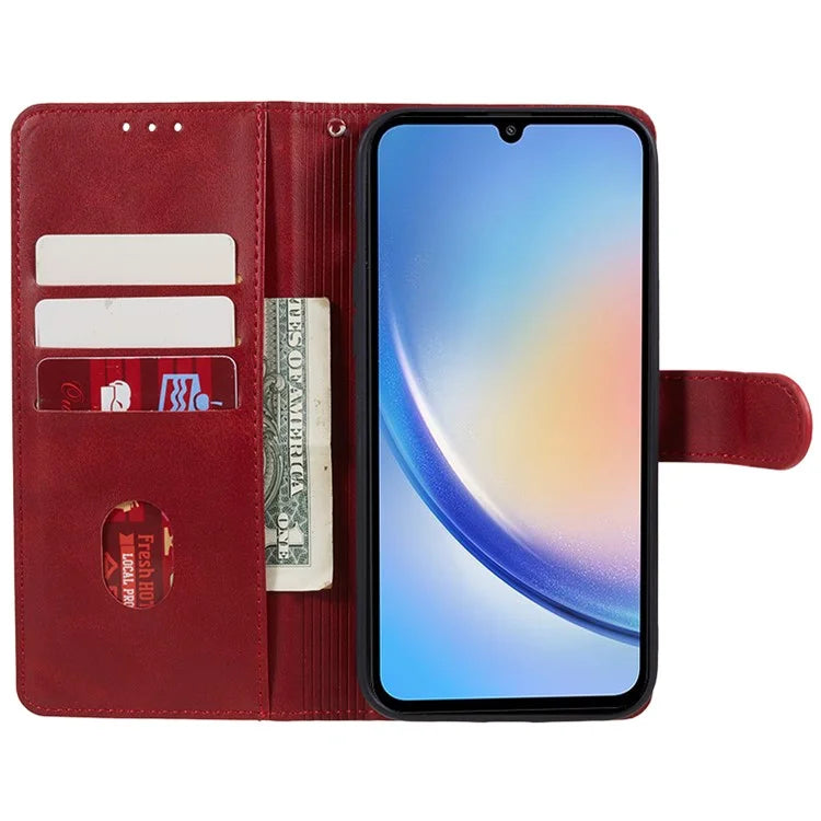 For Samsung Galaxy A05 4G Case Magnetic Clasp PU Leather Phone Wallet Cover