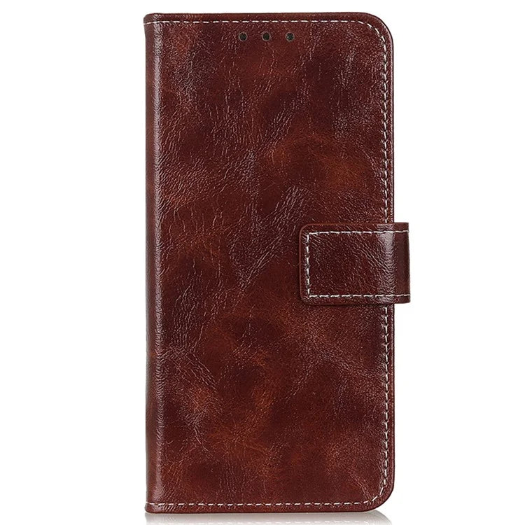 For Google Pixel 8a Case Crazy Horse Texture PU Leather Wallet Stand Cover