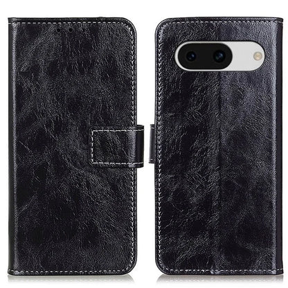 For Google Pixel 8a Case Crazy Horse Texture PU Leather Wallet Stand Cover