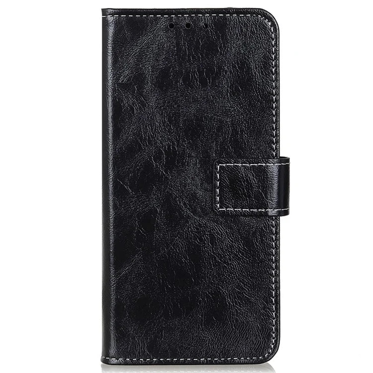 For Google Pixel 8a Case Crazy Horse Texture PU Leather Wallet Stand Cover