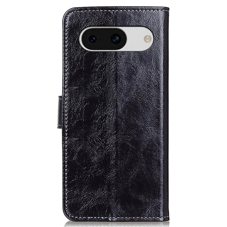 For Google Pixel 8a Case Crazy Horse Texture PU Leather Wallet Stand Cover