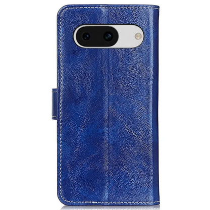 For Google Pixel 8a Case Crazy Horse Texture PU Leather Wallet Stand Cover