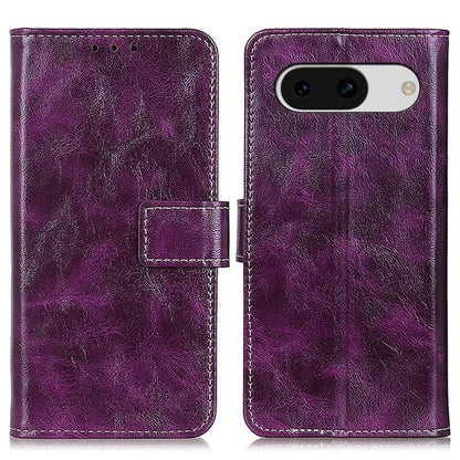 For Google Pixel 8a Case Crazy Horse Texture PU Leather Wallet Stand Cover