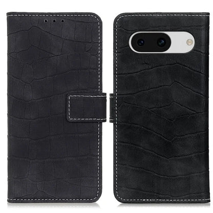 For Google Pixel 8a Case Crocodile Texture Phone Cover with Wallet Stand