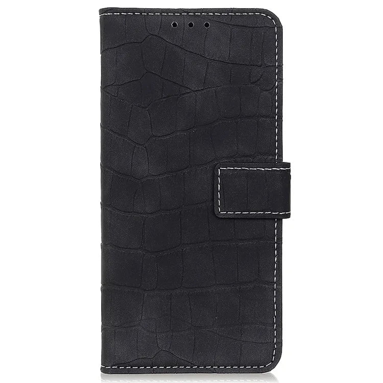 For Google Pixel 8a Case Crocodile Texture Phone Cover with Wallet Stand