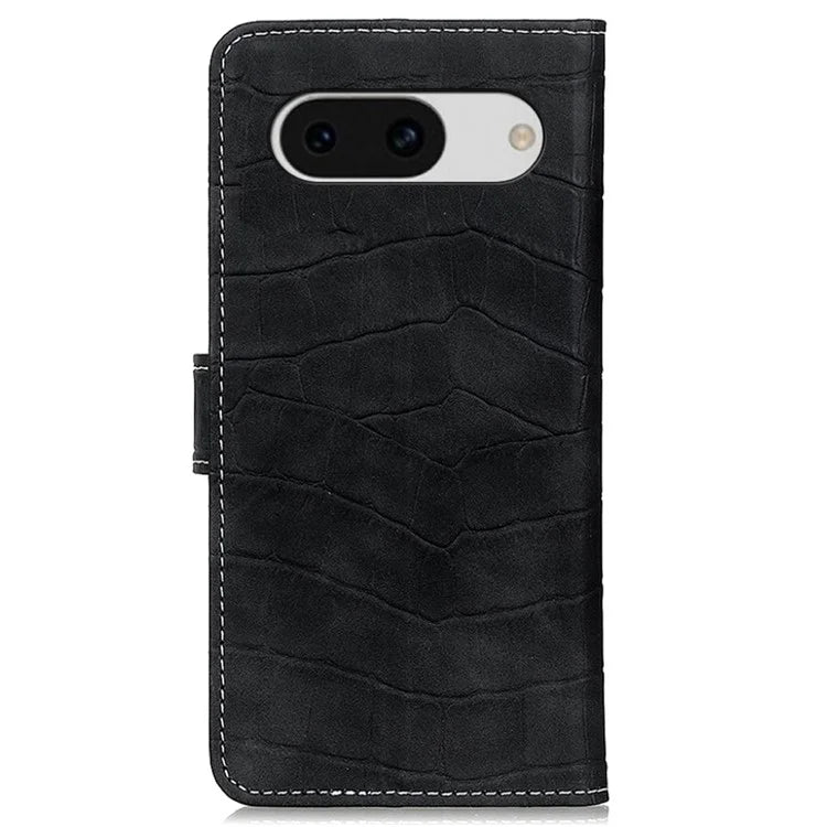 For Google Pixel 8a Case Crocodile Texture Phone Cover with Wallet Stand