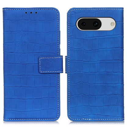 For Google Pixel 8a Case Crocodile Texture Phone Cover with Wallet Stand