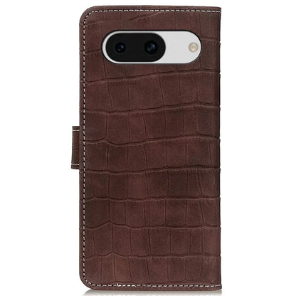 For Google Pixel 8a Case Crocodile Texture Phone Cover with Wallet Stand