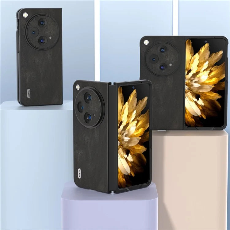 ABEEL For Oppo Find N3 5G Case Retro Leather Coated PC Phone Cover