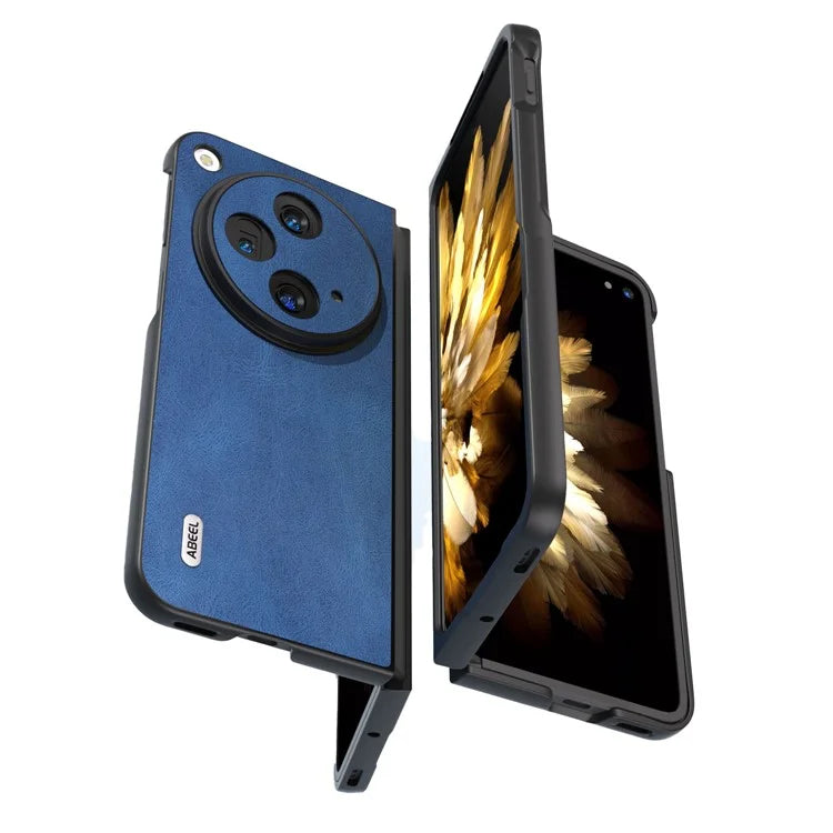 ABEEL For Oppo Find N3 5G Case Retro Leather Coated PC Phone Cover