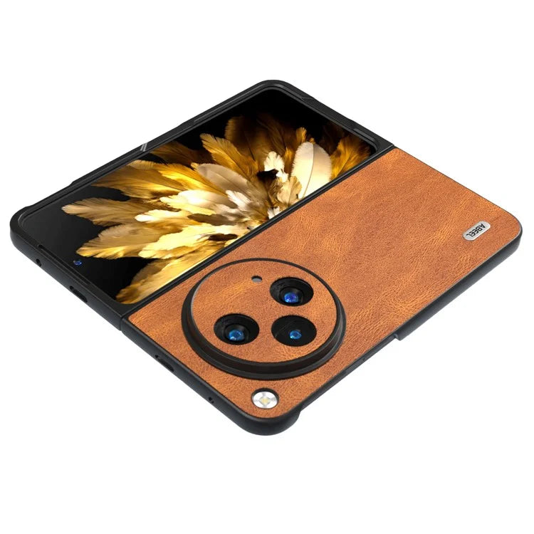 ABEEL For Oppo Find N3 5G Case Retro Leather Coated PC Phone Cover