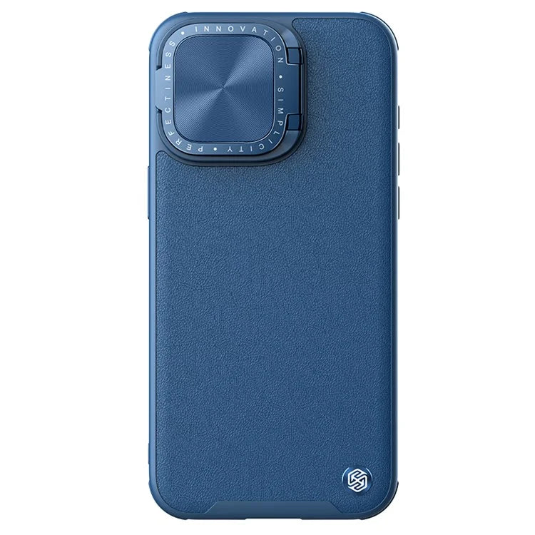 NILLKIN CamShield Prop for iPhone 15 Pro Case Lens Cover PU Leather+PC+TPU Phone Cover