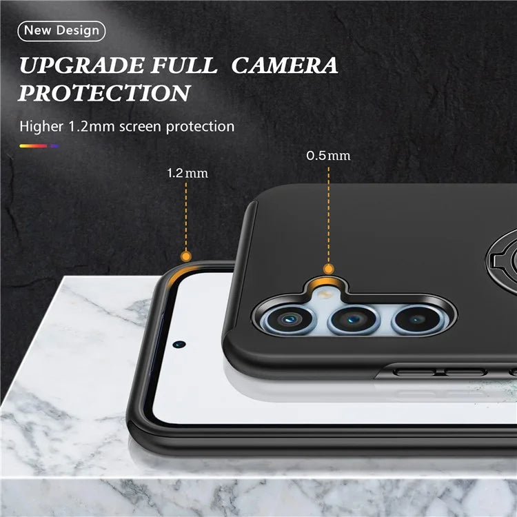 For Samsung Galaxy S23 FE Case Ring Kickstand Phone Back Cover
