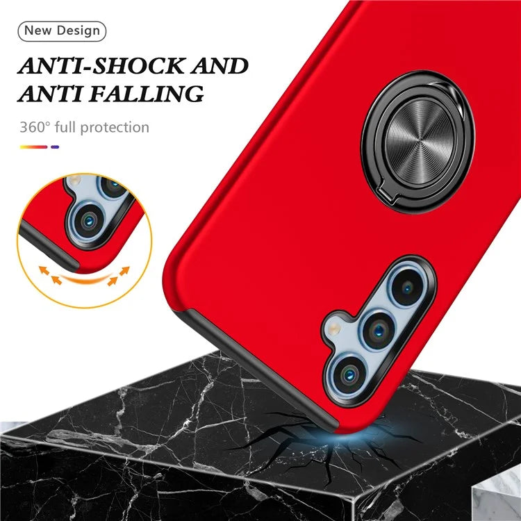 For Samsung Galaxy S23 FE Case Ring Kickstand Phone Back Cover