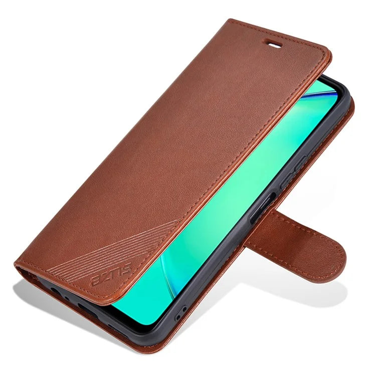 AZNS For vivo Y17s 4G Case Wallet PU Leather Phone Stand Cover