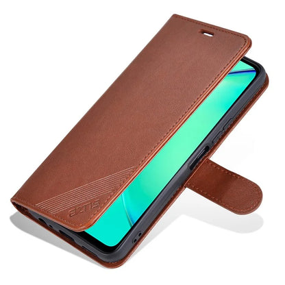 AZNS For vivo Y17s 4G Case Wallet PU Leather Phone Stand Cover