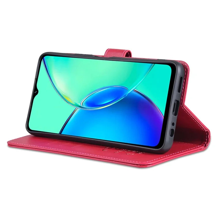 AZNS For vivo Y17s 4G Case Wallet PU Leather Phone Stand Cover