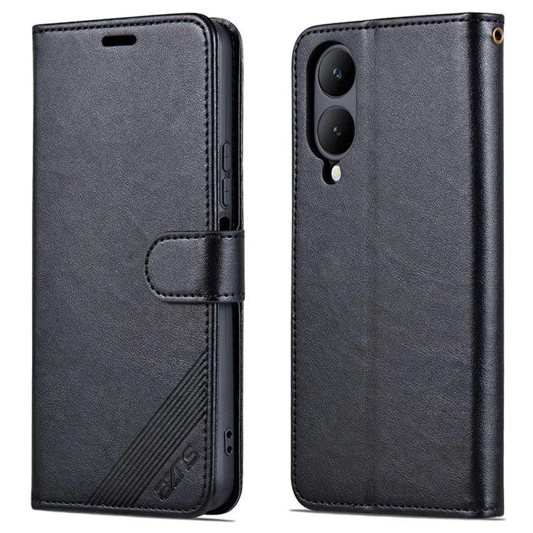 AZNS For vivo Y17s 4G Case Wallet PU Leather Phone Stand Cover