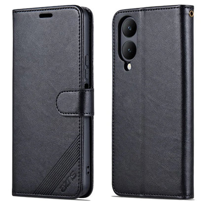 AZNS For vivo Y17s 4G Case Wallet PU Leather Phone Stand Cover