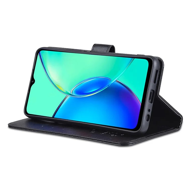 AZNS For vivo Y17s 4G Case Wallet PU Leather Phone Stand Cover