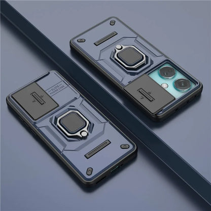 For OnePlus Nord CE3 5G Case Kickstand Phone Cover with Slide Lens Protector