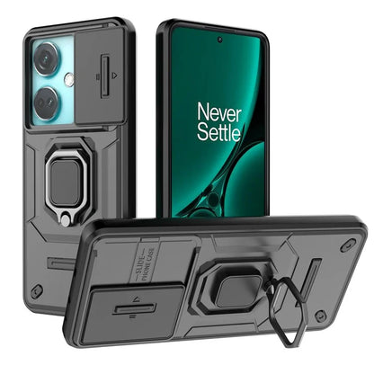 For OnePlus Nord CE3 5G Case Kickstand Phone Cover with Slide Lens Protector