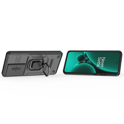 For OnePlus Nord CE3 5G Case Kickstand Phone Cover with Slide Lens Protector