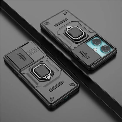 For OnePlus Nord CE3 5G Case Kickstand Phone Cover with Slide Lens Protector