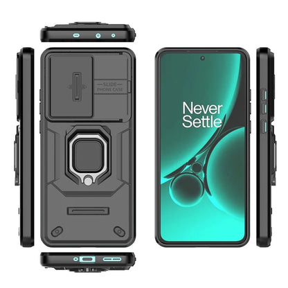 For OnePlus Nord CE3 5G Case Kickstand Phone Cover with Slide Lens Protector