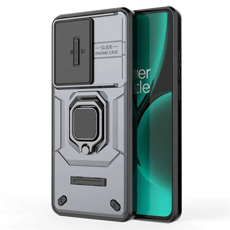 For OnePlus Nord CE3 5G Case Kickstand Phone Cover with Slide Lens Protector