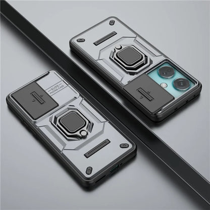 For OnePlus Nord CE3 5G Case Kickstand Phone Cover with Slide Lens Protector