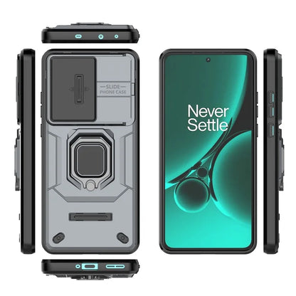 For OnePlus Nord CE3 5G Case Kickstand Phone Cover with Slide Lens Protector