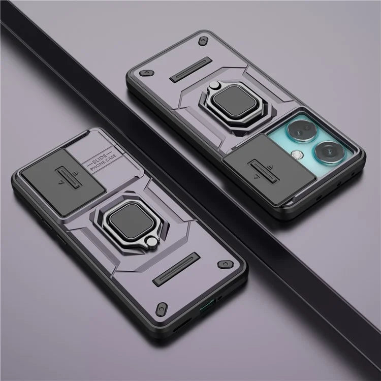 For OnePlus Nord CE3 5G Case Kickstand Phone Cover with Slide Lens Protector