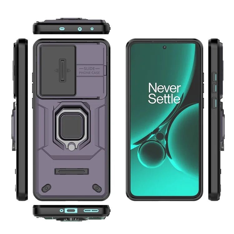 For OnePlus Nord CE3 5G Case Kickstand Phone Cover with Slide Lens Protector