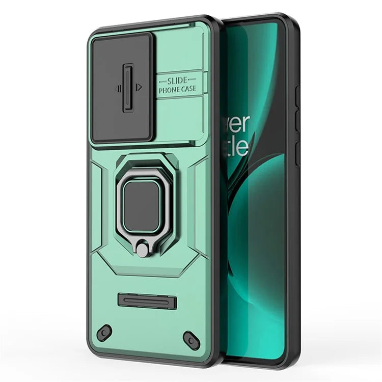 For OnePlus Nord CE3 5G Case Kickstand Phone Cover with Slide Lens Protector
