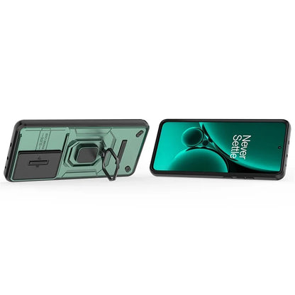For OnePlus Nord CE3 5G Case Kickstand Phone Cover with Slide Lens Protector