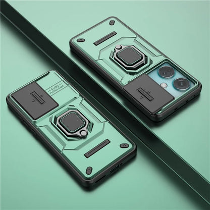 For OnePlus Nord CE3 5G Case Kickstand Phone Cover with Slide Lens Protector